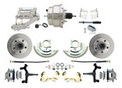 DBK6769D-GM-309  - 1967-1969 F Body 1968-1974 X Body Front Power 2" Drop Disc Brake Conversion Kit Standard Rotors w/8" Dual Chrome Flat Top Booster Kit