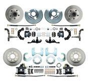 DBK6272834A-45-B - 1962-1972 Mopar A Body Large Bolt Pattern Standard Disc Brake Conversion Kit w/ Powder Coated Black Calipers