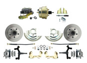 DBK6472D-GM-207  - 1964-1972 GM A Body Front Power 2" Drop Disc Brake Conversion Kit Standard Rotors w/ 8"Dual Zinc Booster Kit