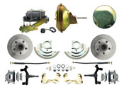 DBK6472D-GM-224  - 1964-1972 GM A Body Front Power 2" Drop Disc Brake Conversion Kit Standard Rotors w/ 11" Delco Stamped Booster Kit