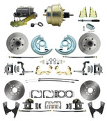 DBK64721012-GM-215  - 1964-1972 GM A Body Front & Rear Power Disc Brake Conversion Kit Standard Rotors w/ 8"Dual Zinc Booster Kit