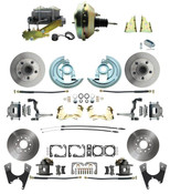 DBK64721012-GM-217  - 1964-1972 GM A Body Front & Rear Power Disc Brake Conversion Kit Standard Rotors w/ 9" Dual Zinc Booster Kit
