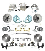 DBK64721012-GM-330  - 1964-1972 GM A Body Front & Rear Power Disc Brake Conversion Kit Standard Rotors w/ 8" Dual Chrome Booster Kit