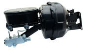 GMFS3-402-  1959-1964 GM Full Size (Impala, Bel Air) 9" Dual Powder Coated Black Booster Conversion Kit w/ Wilwood Oval Left Mount Disc/ Drum Proportioning Valve Kit
