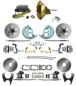 DBK67691012S-GM-223  -  1967-1969 Camaro/ Firebird & 1968-1974 Chevy Nova Front & Rear Power Disc Brake Conversion Kit Standard Rotors w/ 11" Delco Style Non-Stamped Booster Kit