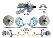 DBK6472-GM-340  - 1964-1972 GM A Body Front Power Disc Brake Conversion Kit Standard Rotors w/ 9"  Chrome Booster Kit