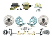 DBK6472LX-GM-207  - 1964-1972 GM A Body Front Power Disc Brake Conversion Kit Drilled/ Slotted Rotors w/ 8"  Dual Zinc Booster Kit