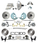 DBK64721012-GM-343  - 1964-1972 GM A Body Front & Rear Power Disc Brake Conversion Kit Standard Rotors w/ 11"  Chrome Booster Kit
