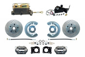 DBK6473LX-MC7161-A  - 1964-1973 Manual Mustang Disc Brake Conversion Kit w/ Drilled & Slotted Rotors