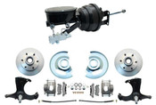 DBK6370-CT-401 1963-1966 Chevy Truck Power Disc Brake Kit 8" Dual Black Oval Master