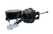 CT-401 1960-1966 Chevy Truck 8" Dual Powder Coated Black  / Oval Style Master Booster Conversion Kit (Disc/ Drum)