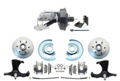 DBK6370-PL-6066 1963-1966 Chevy Truck Disc Brake Conversion Kit 6 Lug Powder Coated 9"' Booster Conversion Kit