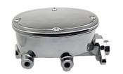 260-8555-CHROME-1IN  -  Tandem Oval Chrome Aluminum Master Cylinder (Disc/ Drum)