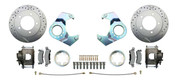 DBK5EDF-LX- DANA 30, 44, 25, 27 Axle Front Disc Brake Conversion Kit & Drilled/ Slotted Rotors