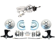 DBK6370-CT-302 1967-1970 Chevy Truck Disc Brake Conversion Kit 6 Lug 8" Dual Chrome Power Booster Conversion Kit Oval Master (Disc/Drum)