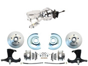 DBK6370-5-CT-302 1967-1970 Chevy Truck Disc Brake Conversion Kit 5 Lug 8" Dual Chrome Power Booster Conversion Kit Oval Master (Disc/Drum)