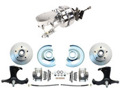 DBK6370-CT-303 1967-1970 Chevy Truck Disc Brake Conversion Kit 6 Lug  9" Dual Chrome Power Booster Conversion Kit Oval Master (Disc/Drum)