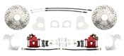 DBK7892LX-R  GM10 Bolt 1978-88 G Body Rear Disc Brake Kit Drilled & Slotted Rotors & Powder Coated Red Calipers