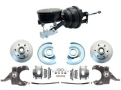 DBK6370D-CT-401 1963-1966 Chevy Truck Power 2" Drop Disc Brake Kit 8" Dual Black Oval Master