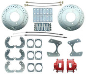 DBK9TRKLXR-NE - 9" High Performance Ford Truck Rear End Disc Brake Kit Non-E Brake Red Calipers