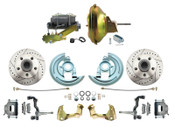DBK6472LX-GM-227  - 1964-1972 GM A Body Front Power Disc Brake Conversion Kit Drilled & Slotted  Rotors w/ 11" Delco Style Booster Kit