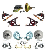 DBK6472-GM-227-CA1  - 1964-1972 GM A Body Front 11" Power Disc Brake Conversion Kit & Tubular Control Arm Set