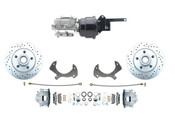DBK5772LX-PL-5772- 1957-1968 Full Size Ford Disc Brake Kit Drilled/ Slotted Rotors & Proline Booster Kit