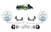 DBK5772LX-B-FD-204 1957-1968 Full Size Ford Disc Brake Kit Drilled/ Slotted Rotors & Black Powder Coated Calipers