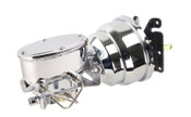 CT-315- 1973-1987 8" Dual Booster & Chrome Oval Master Cylinder Kit (Disc/Disc)