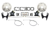 DBK7074LX-B  - 1970-1974 Camaro/Firebird  10/12 Rear Disc Brake Conversion Kit w/ Drilled & Rotors Black Calipers