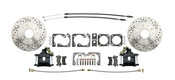 DBK1012LX-B  - 1964-1972 GM A Body  10/12 Rear Disc Brake Conversion Kit w/ Drilled & Slotted Rotors & Black Powder Coated Calipers