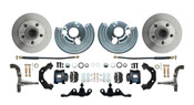 DBK6272A-40-B - 1962-1972 Mopar A Body Small Bolt Pattern Standard Disc Brake Conversion Kit w/ Powder Coated Black Calipers