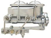 MCK114DBM - Universal Chrome Dual Bail Master Cylinder w/ Bottom Mount Disc/Disc Proportioning Valve