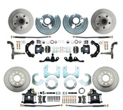 DBK6272834LXA-45-B - 1962-1972 Mopar A Body Large Bolt Pattern High Performance Disc Brake Conversion Kit w/ Powder Coated Black Calipers