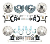 DBK6272834LXB - 1962-1972 Mopar B&E Body High Performance Disc Brake Conversion Kit w/ Powder Coated Black Calipers