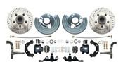 DBK6272A-45-LXB - 1962-1972 Mopar A Body Large Bolt Pattern Standard Disc Brake Conversion Kit w/ Powder Coated Black Calipers
