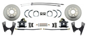 DBK1012FS-B  -  Rear GM 1955-1968 Full Size 10/12 Bolt Pattern Disc Brake Conversion Kit  with E-Brake & Powder Coated Black Calipers
