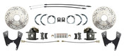DBK1012FSLX  -  Rear GM 1955-1968 Full Size 10/12 Bolt Pattern Disc Brake Conversion Kit  with E-Brake & Drilled/Slotted Rotors