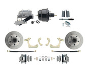 DBK5558-GMFS1-709-1955-1958 GM Full Size Disc Brake Kit w/ 8" Dual Powder Coated / Aluminum Booster Conversion Kit (Impala, Bel Air, Biscayne)