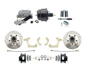 DBK5558LXB-GMFS1-709-1955-1958 GM Full Size Disc Brake Kit w/ 8" Dual Powder Coated / Aluminum Booster Conversion Kit (Impala, Bel Air, Biscayne)