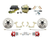 DBK5558LXR-GMFS1-205-1955-1958 GM Full Size Disc Brake Kit w/ 8" Dual Zinc Booster Conversion Kit (Impala, Bel Air, Biscayne)