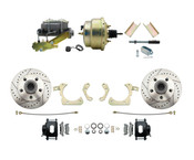 DBK5558LXB-GMFS1-205-1955-1958 GM Full Size Disc Brake Kit w/ 8" Dual Zinc Booster Conversion Kit (Impala, Bel Air, Biscayne)