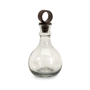 Barcelona Decanter with Iron Ring Stopper - size small