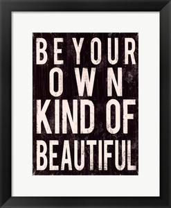 Be Your Own Kind of Beautiful -Vintage Framed Art