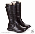 Tip Toey Joey Junior Boots Shoes - BLACK TOSCANA - Girls Black Winter Boots