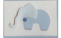 Blue Elephant W/Button Gift Card