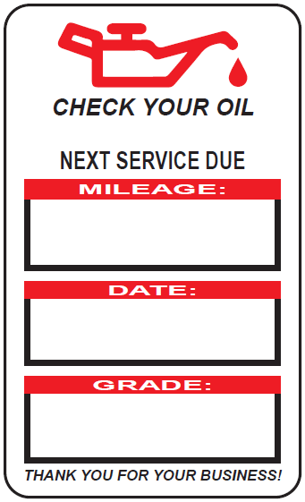 H1 Clear Hand Write One Pump Check Your Oil