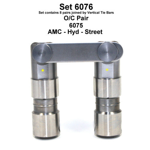 T6076 6,000RPM 290401 AMC Hydraulic Roller Lifters HERBERT CAMS & PARTS