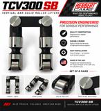 TCV300 SB Chevy Vertical Bar Solid Roller Lifters +300 Tall