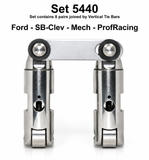 T5440 – Ford 351C / 400 Cleveland Ultra Pro Solid Roller Lifters | .875" Body | .750" Roller | Vertical Tie Bar | 